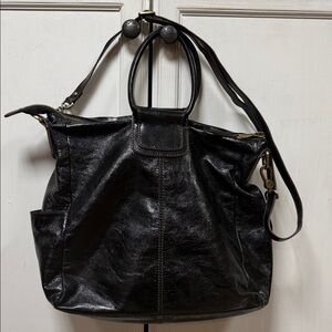 Hobo Elegant Black Leather Tote Bag